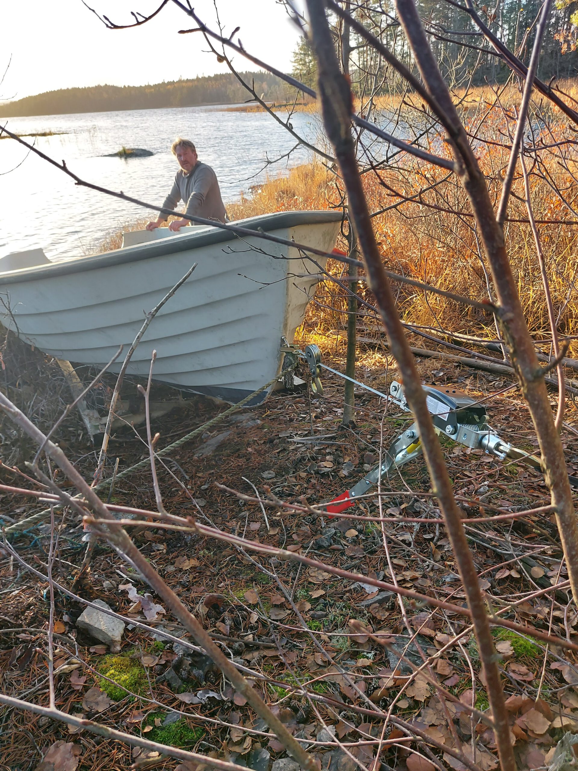 boot uit water halen