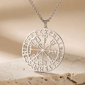 Vegvisir hanger zilver