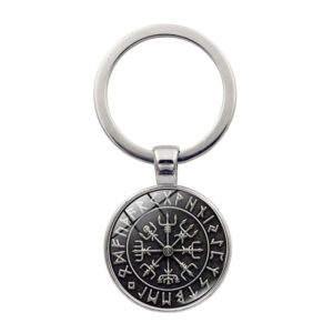 Nordic Viking Compass Sleutelhanger - 12 different Patterns - Keychain Pendant