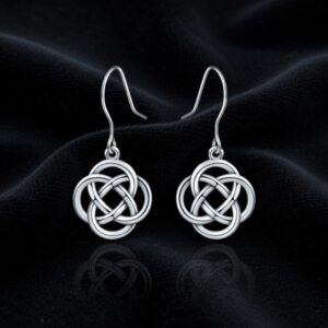 Cirkel celtic knot oorbel dark