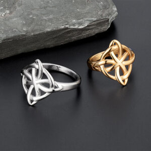Nordic Celtic Knot Ring - Woven Ring - Stainless Steel