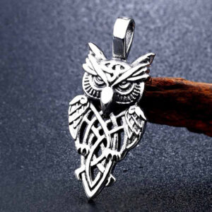 Viking uil hanger - Celtic knot - Stainless Steel